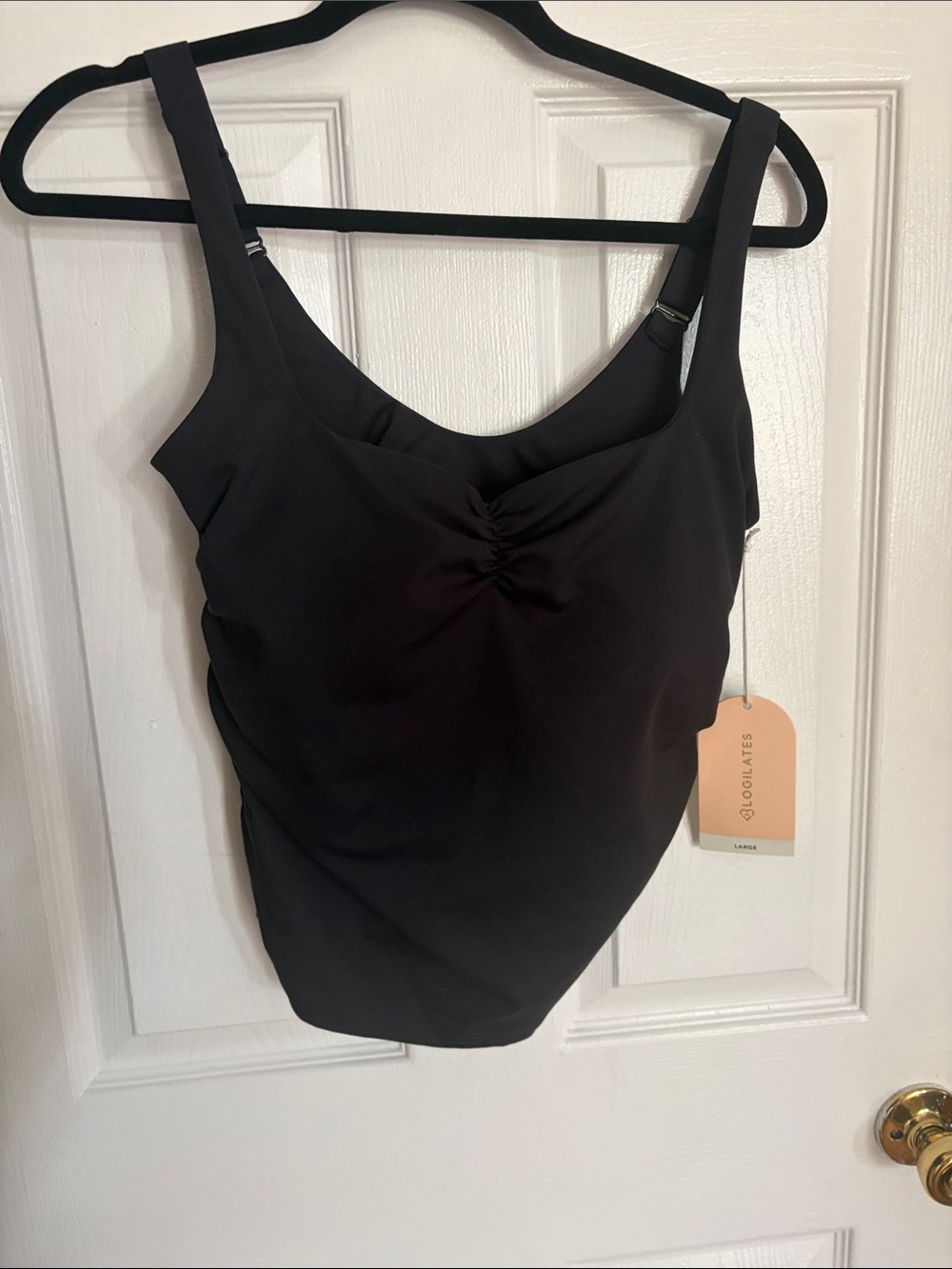 BLOGILATES for Target Women's Black Sweetheart Tank Top LARGE